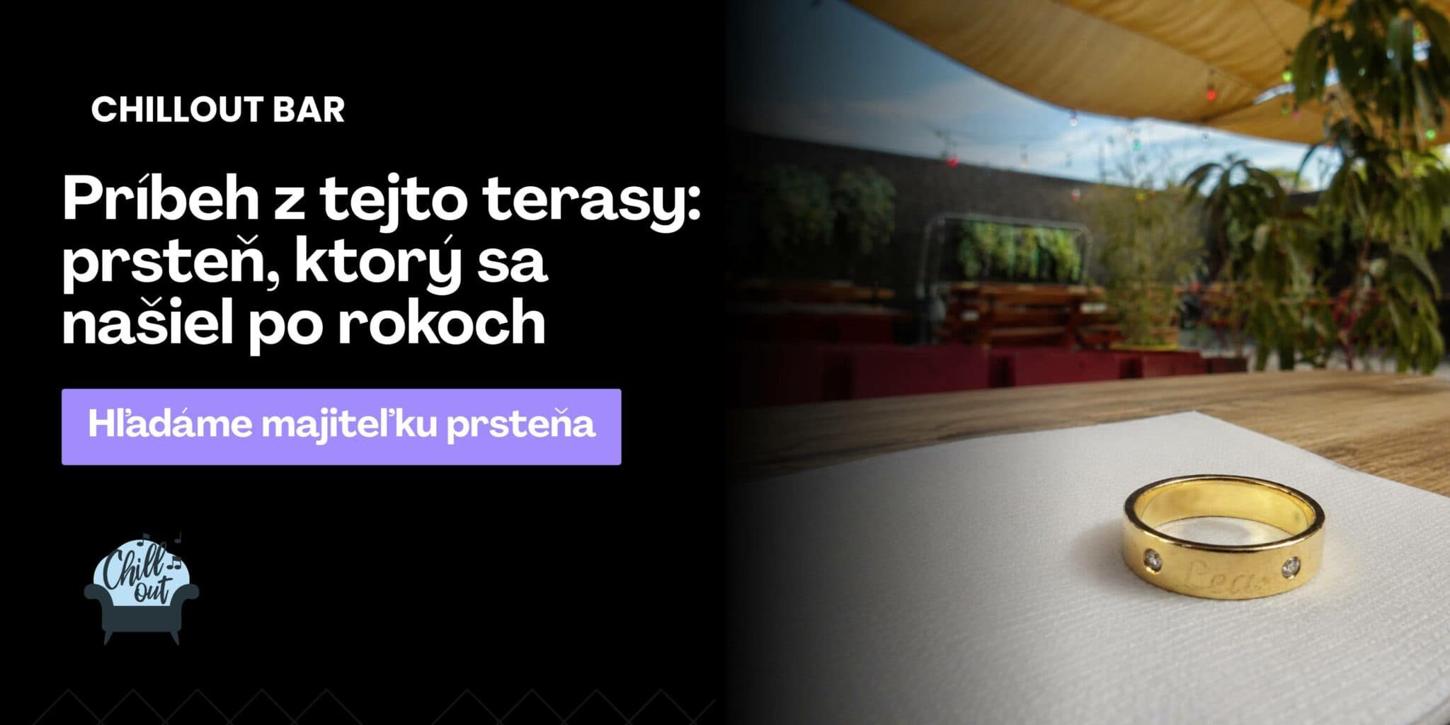 Banner živá hudba na terase Chillout Baru